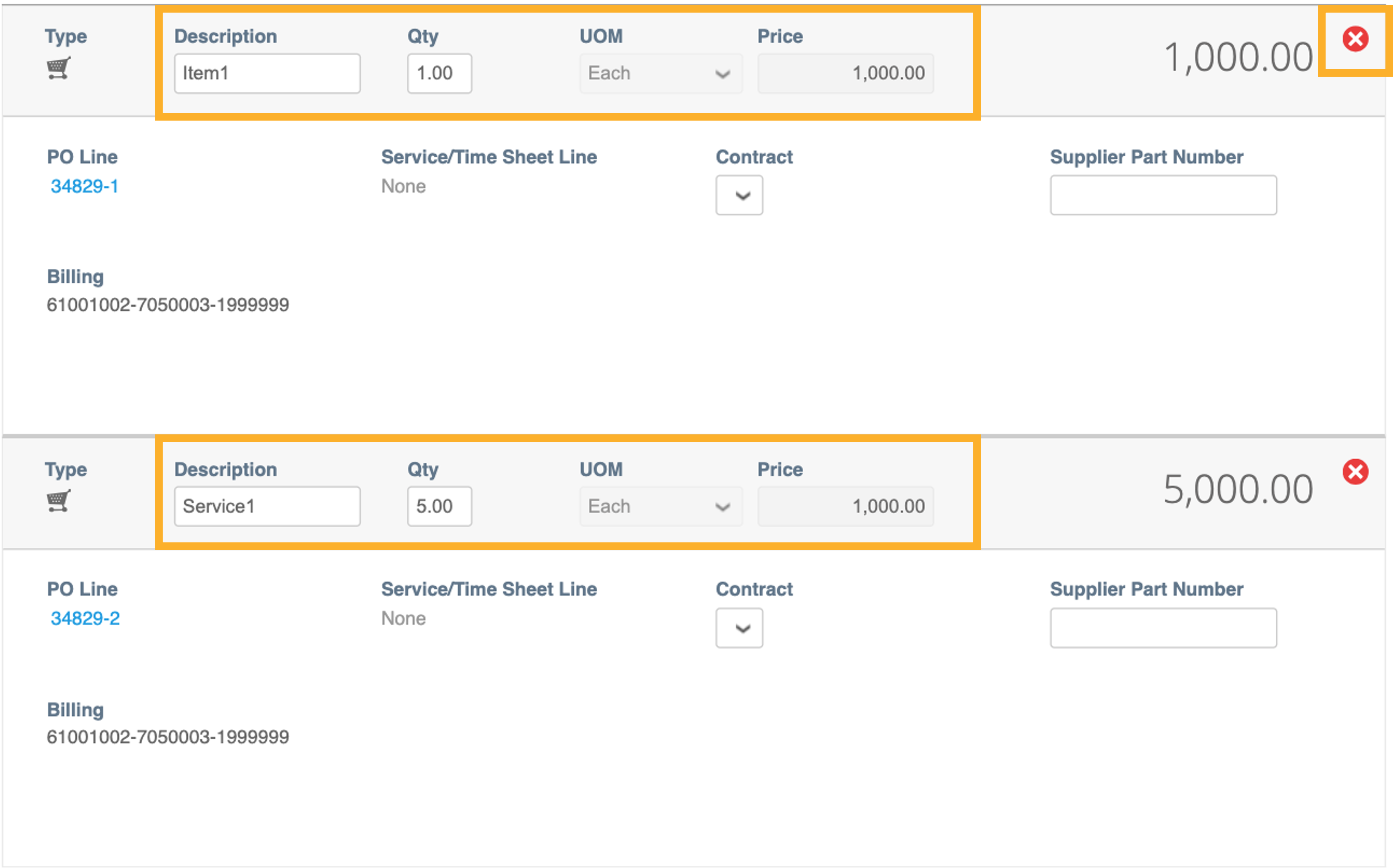 QTY Based Lines Interface